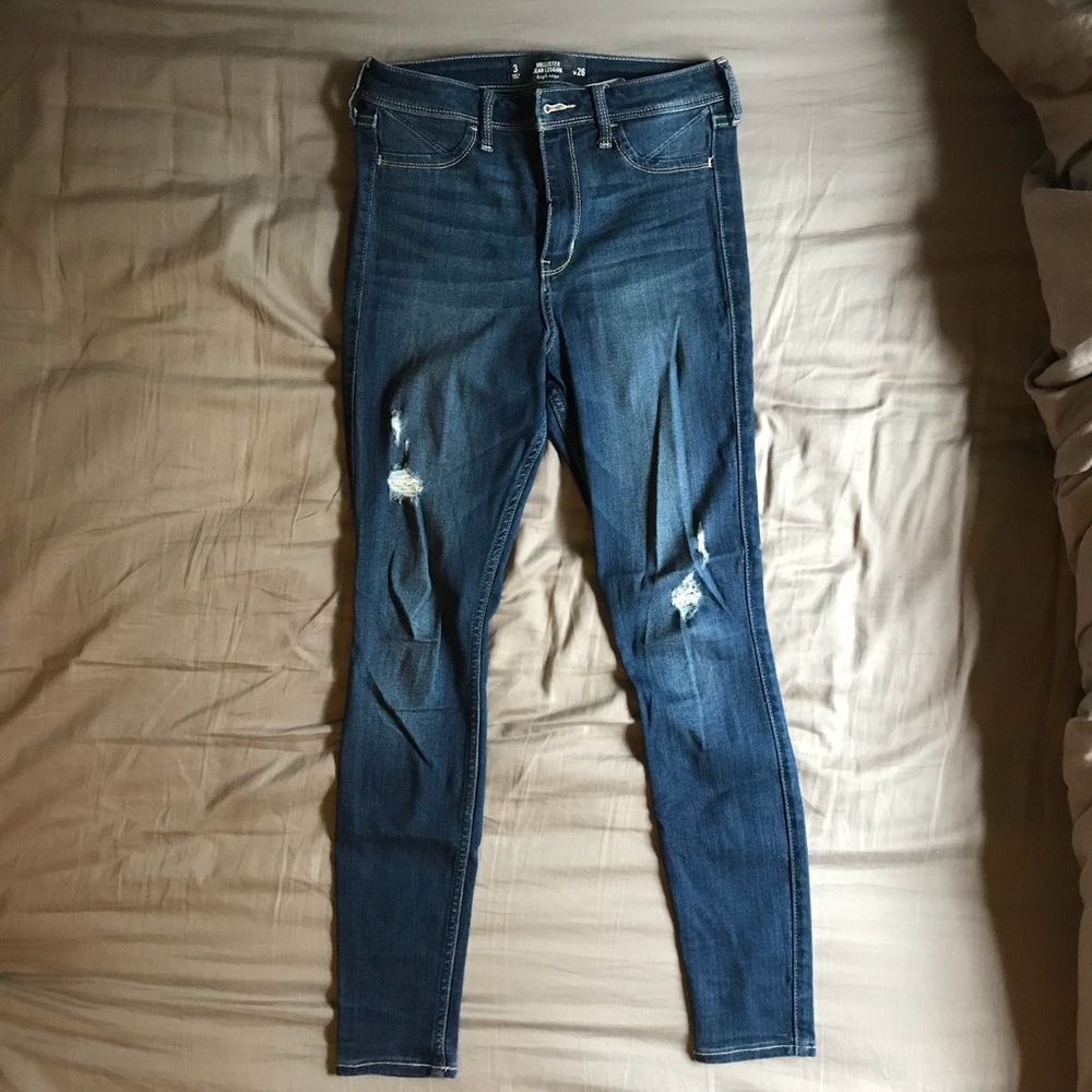 Hollister high rise ripped jeans